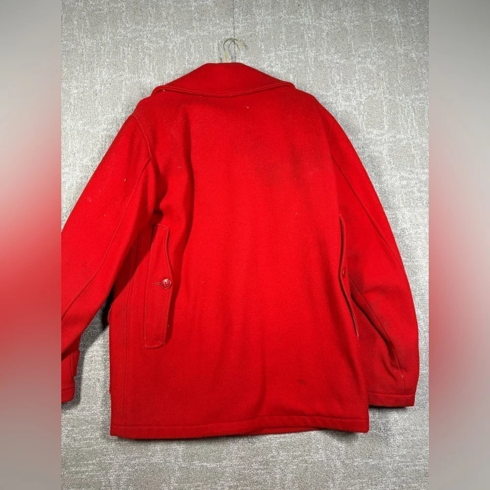 Vintage Woolrich Woolen Mills 1950s Mens Red Hunting Jacket Mens Size 38